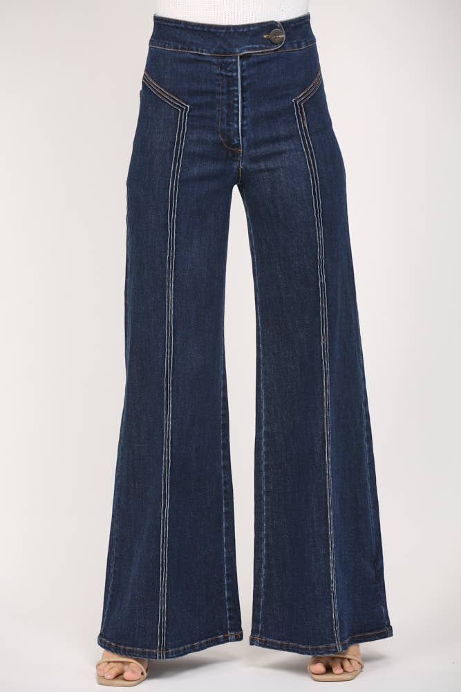 High-Waisted Wide-Leg Jeans